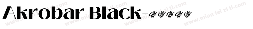 Akrobar Black字体转换